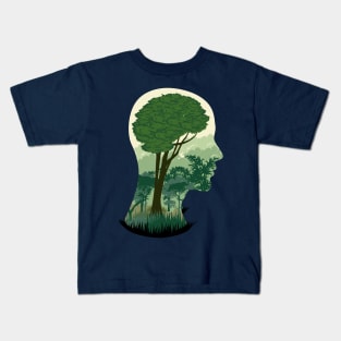 human brain tree Kids T-Shirt